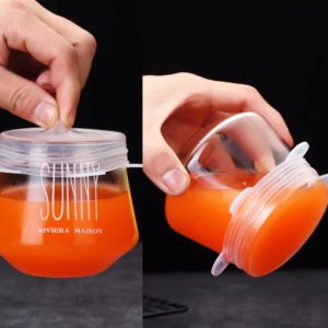 Tampas de silicone universal reutilizável 6 peças