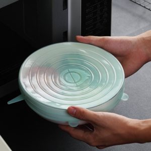 Tampas de silicone universal reutilizável 6 peças